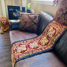 Thai elephants handcrafted wall hanging art/table runner