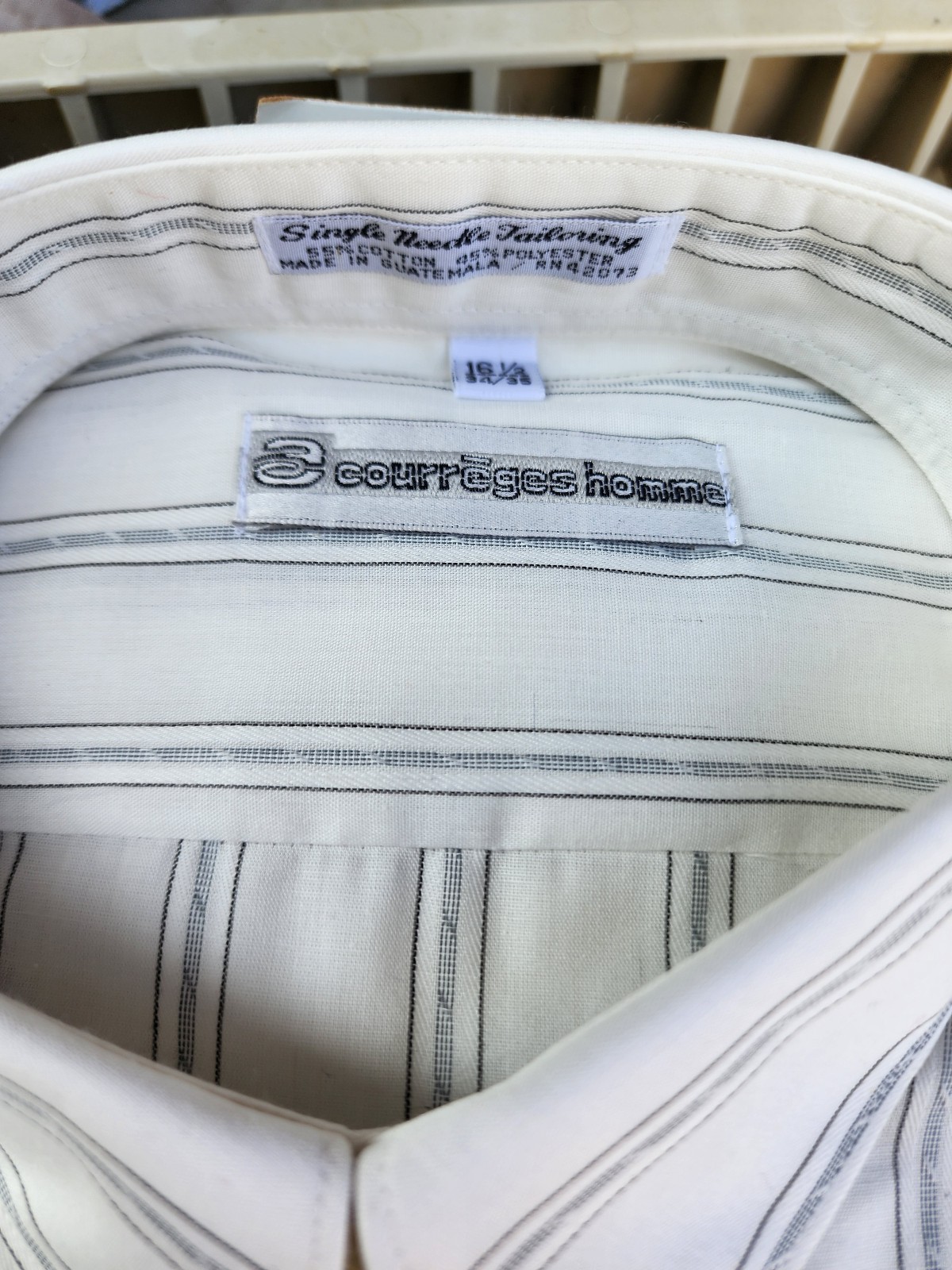 Courrèges Vintage Buttonn down 16.5/34-35 NWT