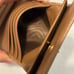 Prada Brown Leather Trifold Compact Wallet