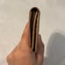 Prada Brown Leather Trifold Compact Wallet