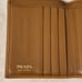 Prada Brown Leather Trifold Compact Wallet