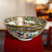 Chinese Handpainted Trinket Decorative Bowl Ladies Man Birds Floral Imari Design