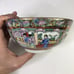 Chinese Handpainted Trinket Decorative Bowl Ladies Man Birds Floral Imari Design
