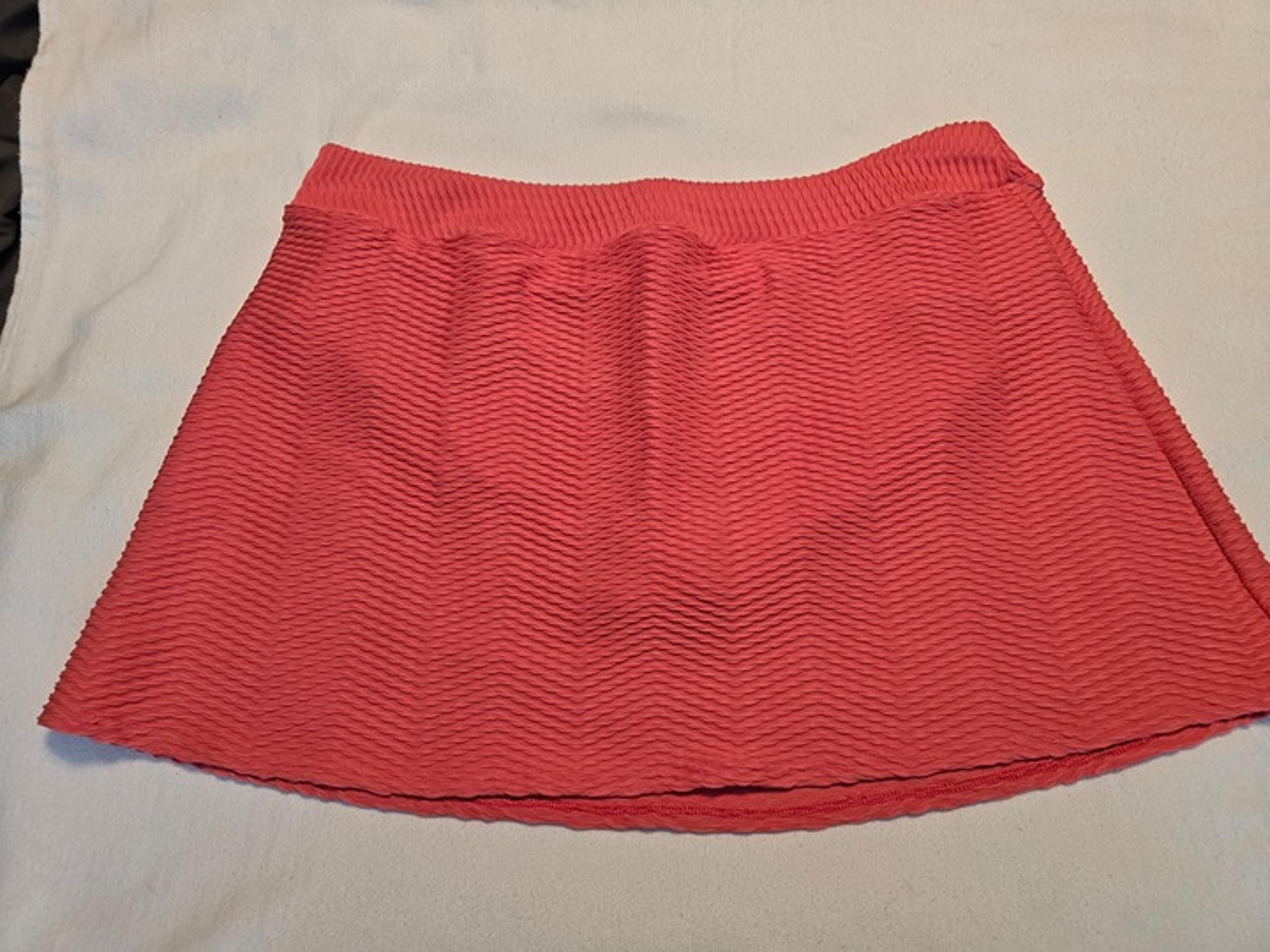 Lands End Women Peach Textured Swim Suit Skirt Skort Size 16 Like New! Mini