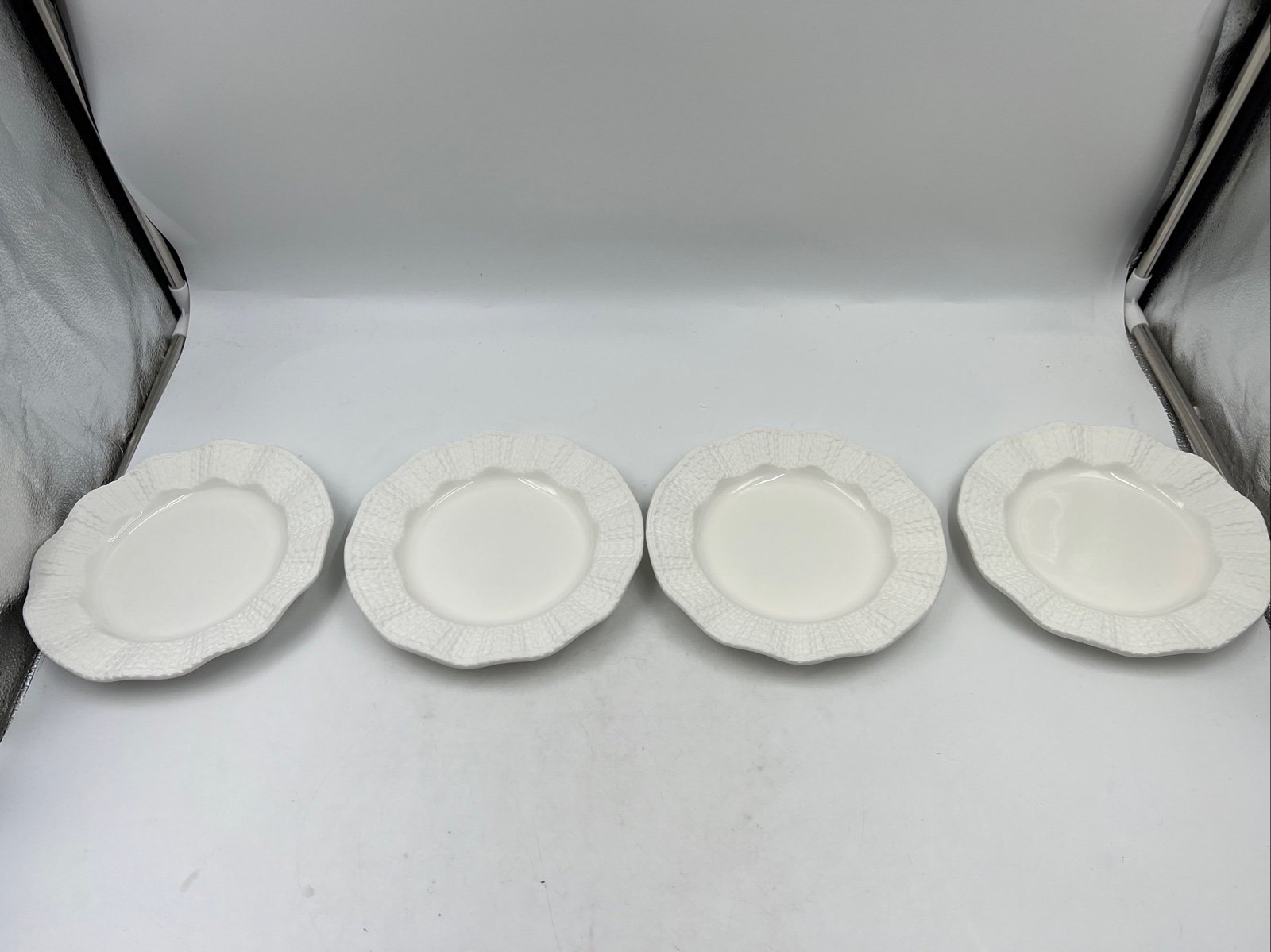 Classic Coffee & Tea Ceramic 8in White Side Plate set of 4 BB02B24005