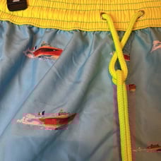 Les Canebiers Allover Boat Print Trunk Men’s Large Swim Shorts