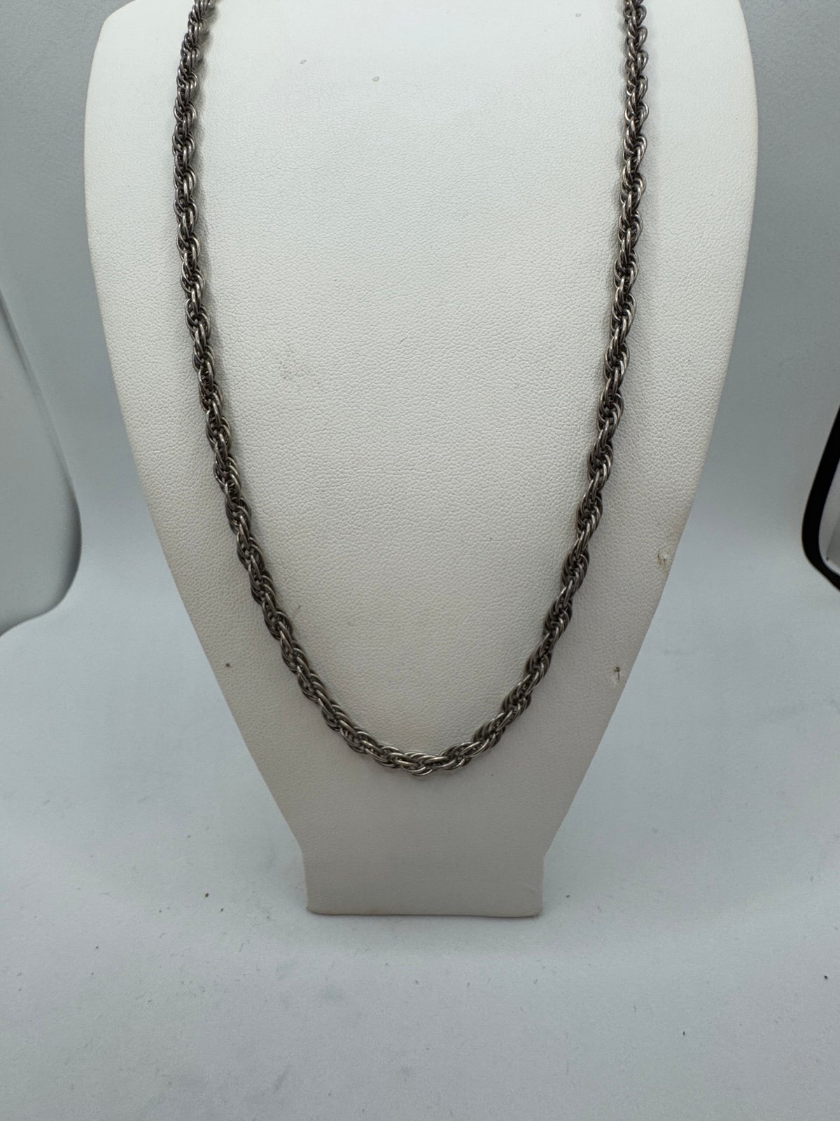 Sterling Silver Heavy Rope Chain Necklace