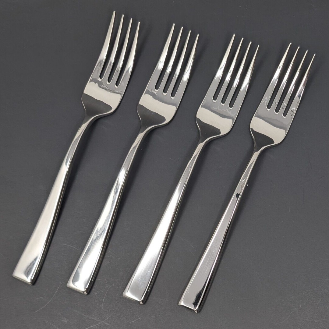 Lot Of 4 Sambonet Milano Table Fork 8 Mirror Finish on 18/10 Stainless 52539-08