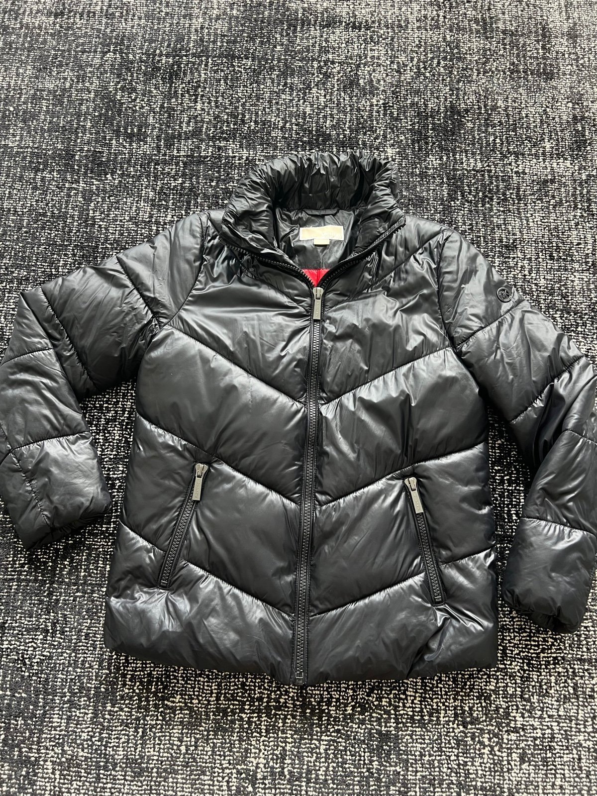 Michael Kors Windbreaker Water Resistant Warm Black Lightweight Jacket Size S
