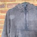 NWT Aerie Offline Black Throwback Quarter Zip Crop Hoodie Women's Size Small