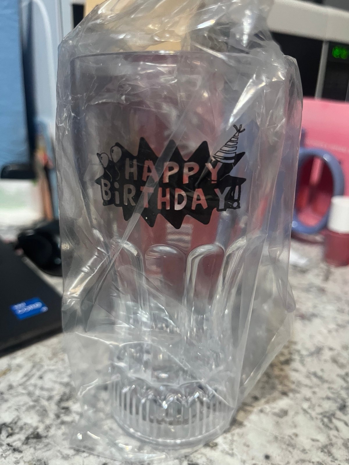 LED Birthday Cups with Glow sticks