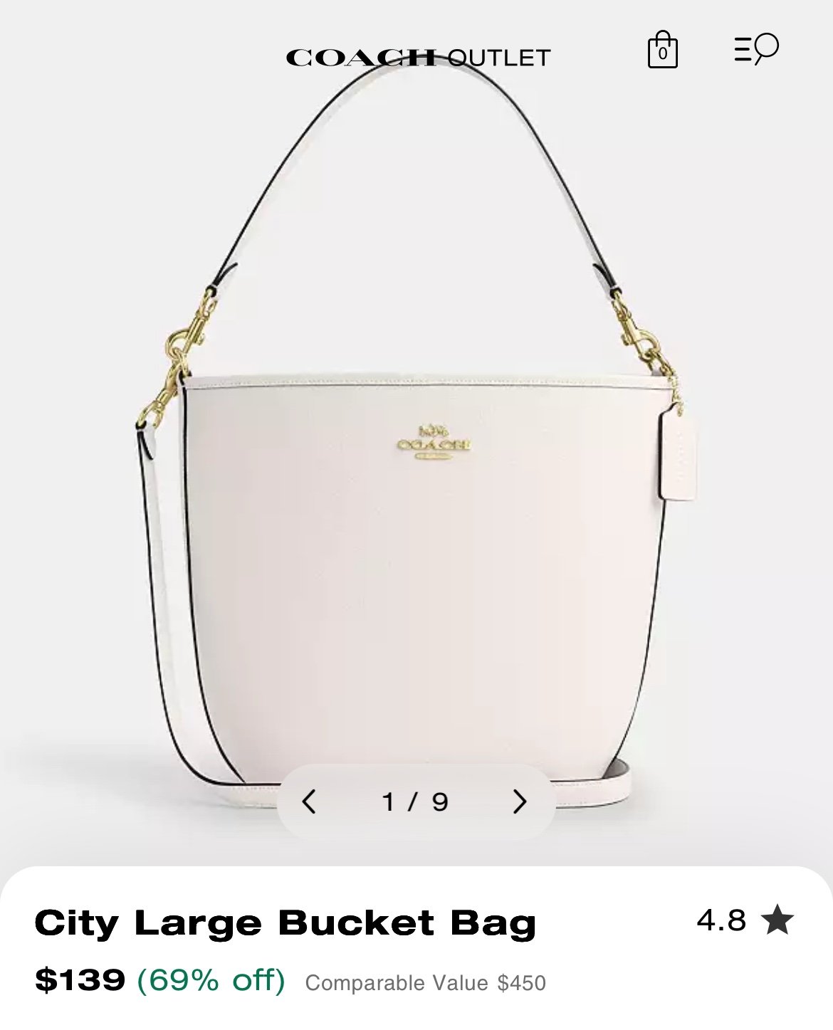 Coach Large City Bucket Bag