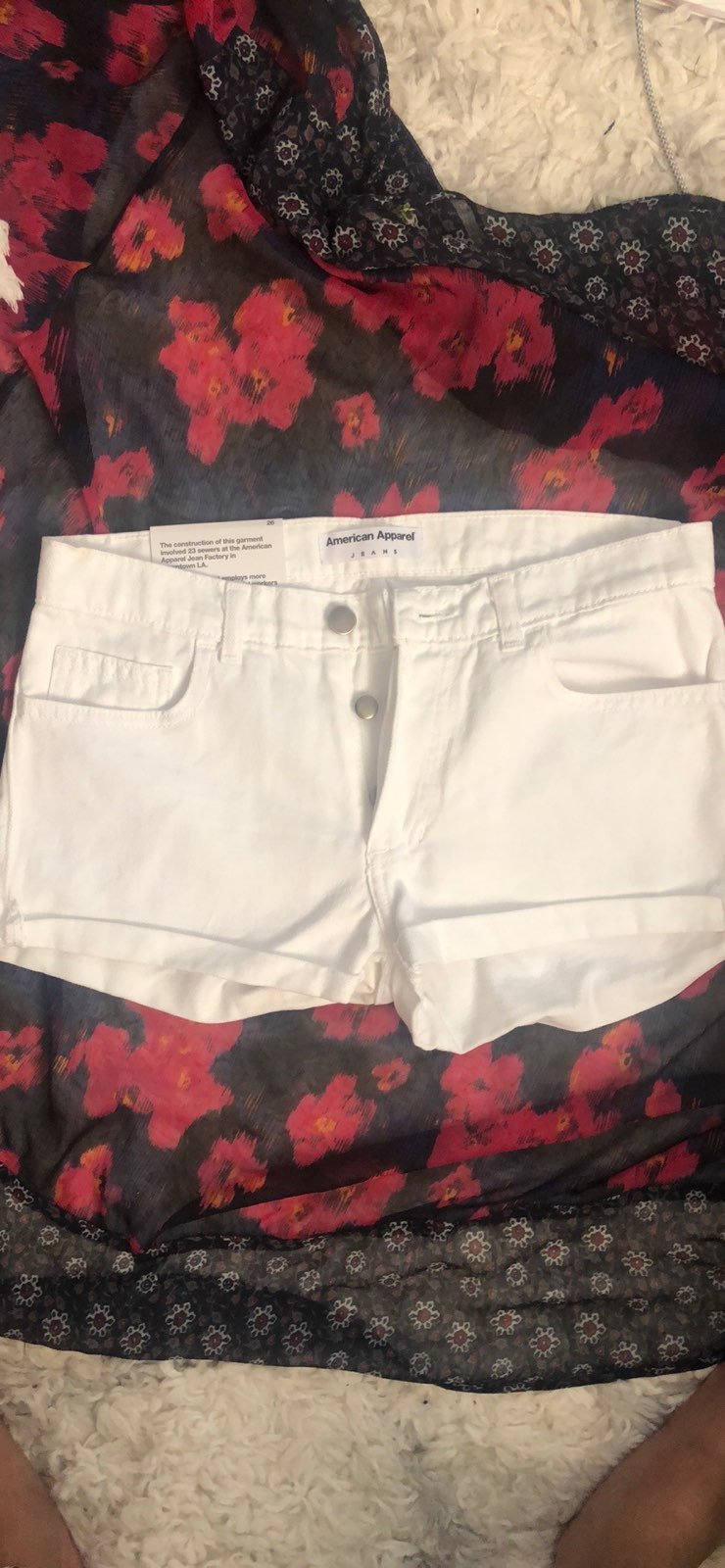 Brand New White American Apparel Shorts