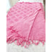 Vintage Bubble Gum Pink Crochet Knit Large Throw Blanket Handmade 70x94”
