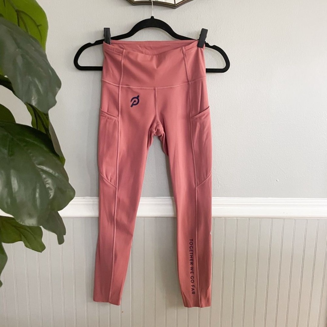 Peloton x Lululemon 25 Inseam Wunder Trainer High Waist Leggings Size 4 Pink