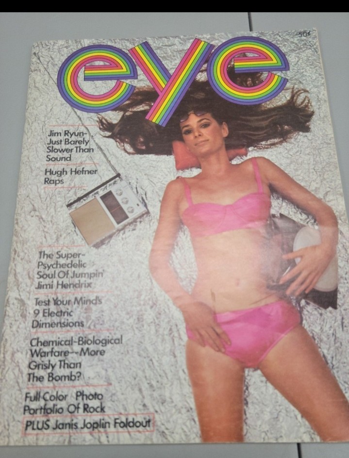 EYE MAGAZINE July 1968 with JANIS JOPLIN Poster, Jimi Hendrix Story