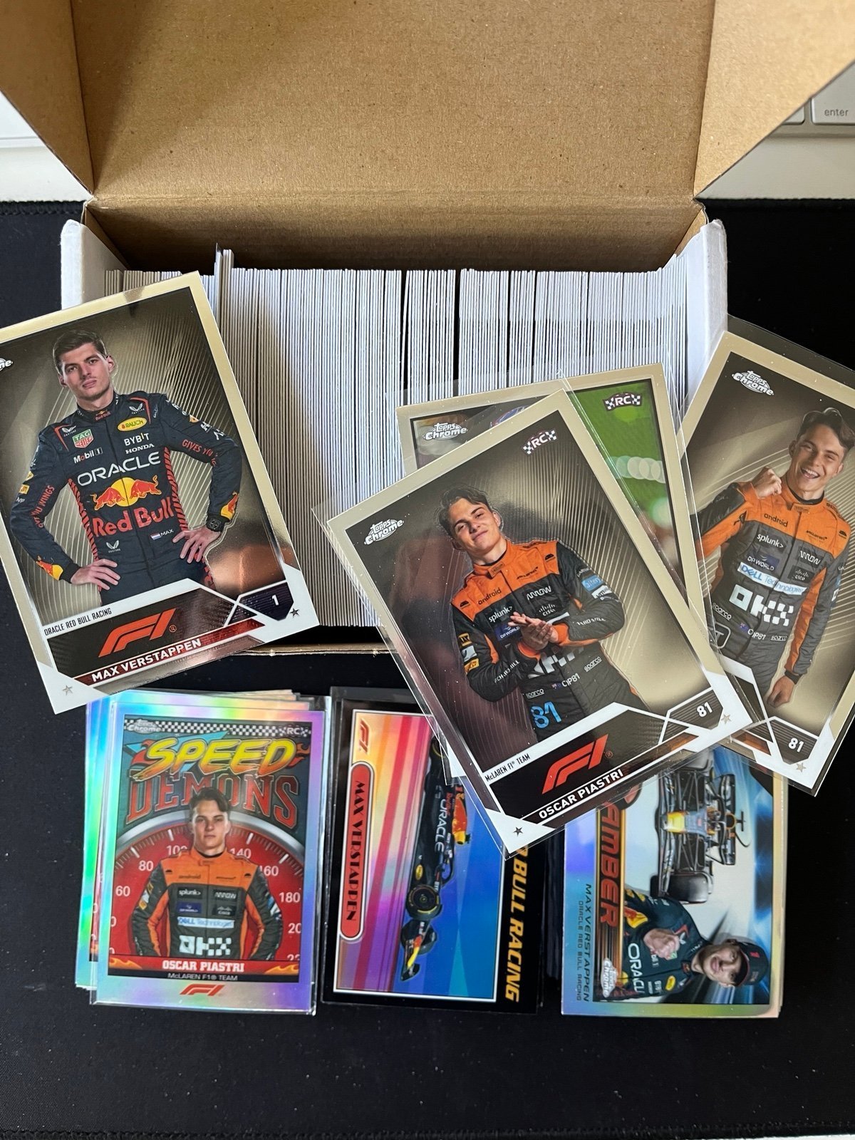 2023 topps formula 1 chrome base - complete set with refractor inserts