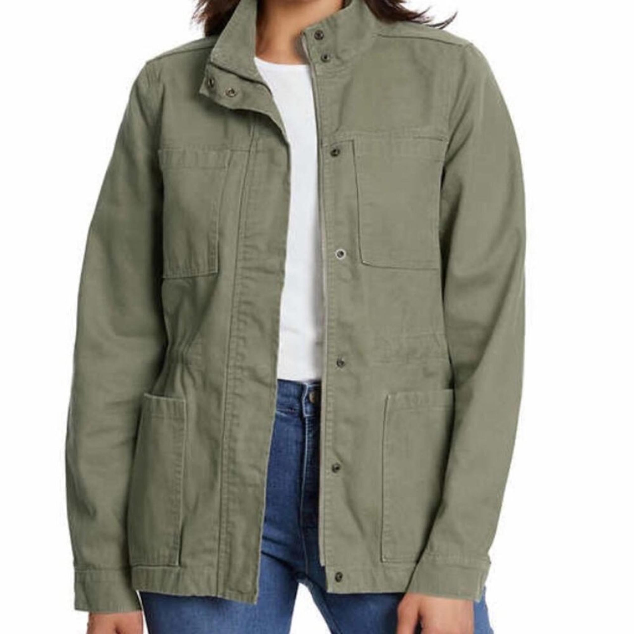 Vintage America Canvas Anorak Olive Green Jacket Ladies Size Small NEW