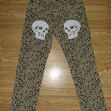 Pleasures  Wisdom Leopard Print Skull Pants Men's Size 30 .