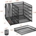 Marbrasse Desk Organizer with File Holder, 5-Tier Paper Letter Tray Organizer wi