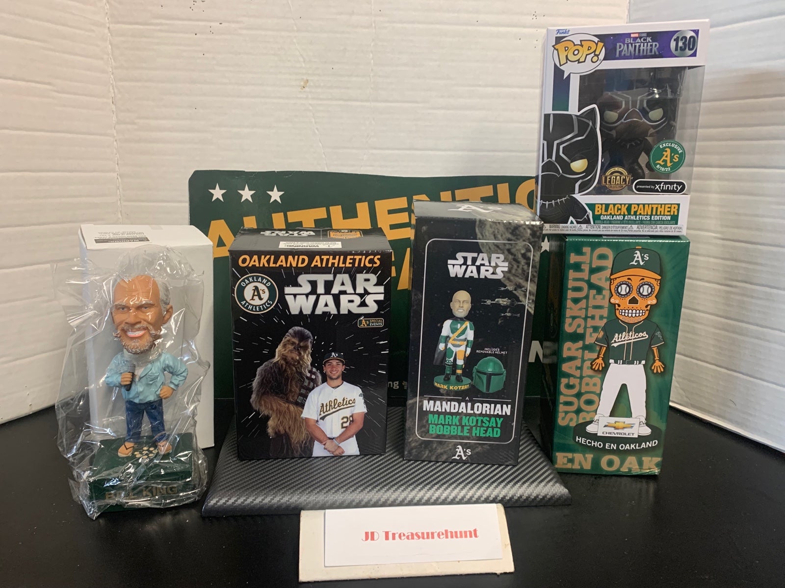 Super Rare Lot Of 5 Oakland A’s Bobbleheads & Funko Collectibles