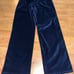 NWT Hudson Aria Velvet Wide Leg Snap Lounge Track Pants Women's M Obsidian Blue