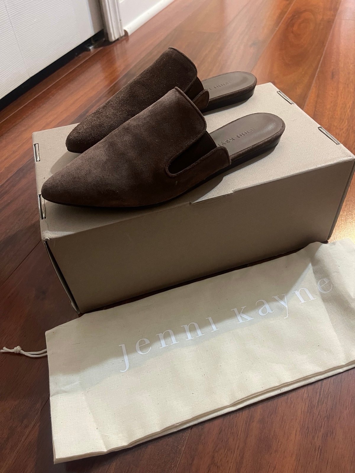 Jenni Kayne Suede Mules Espresso