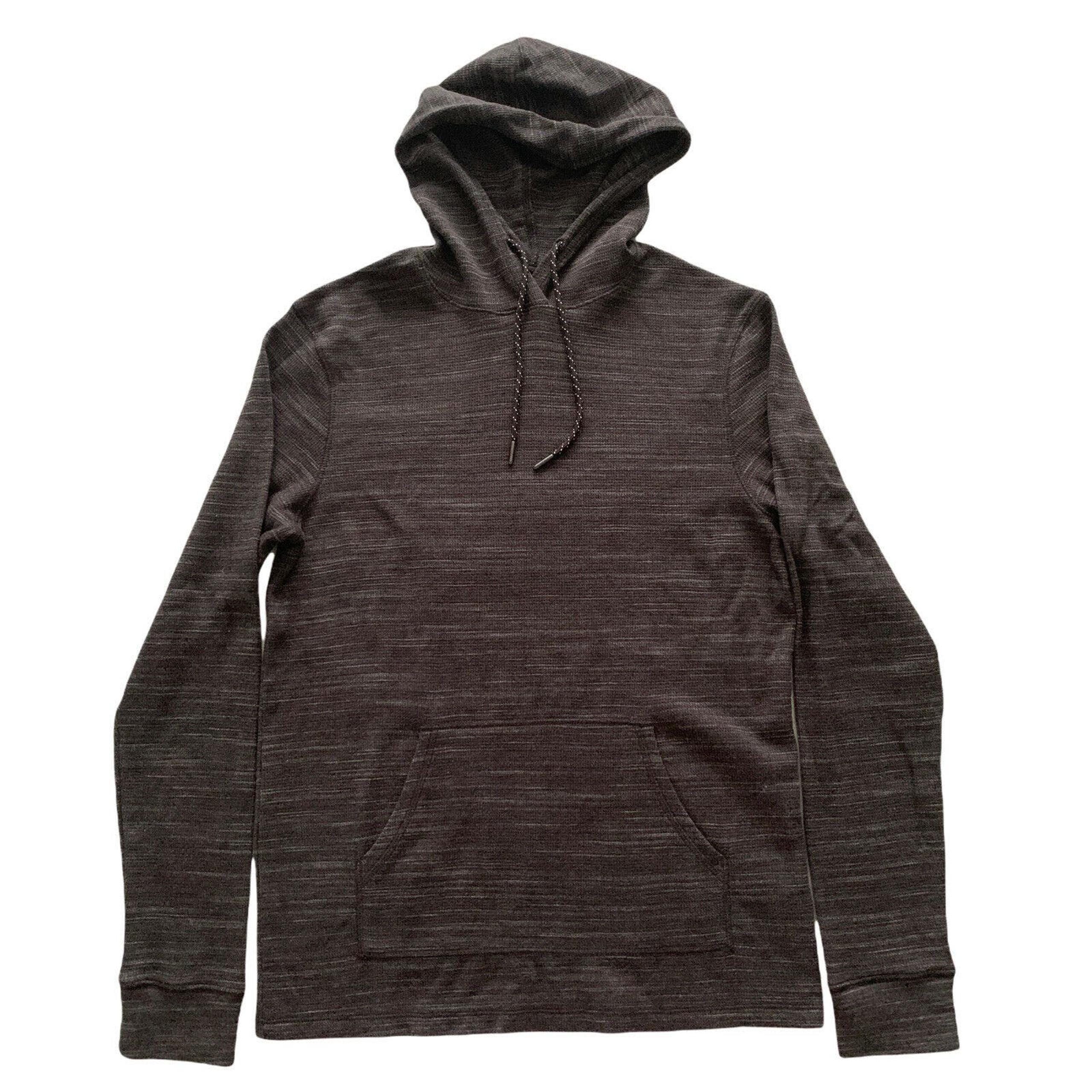 Urban Pipeline Mens Black Luxe Pullover Hooded Sweater Sweatshirt Size Small
