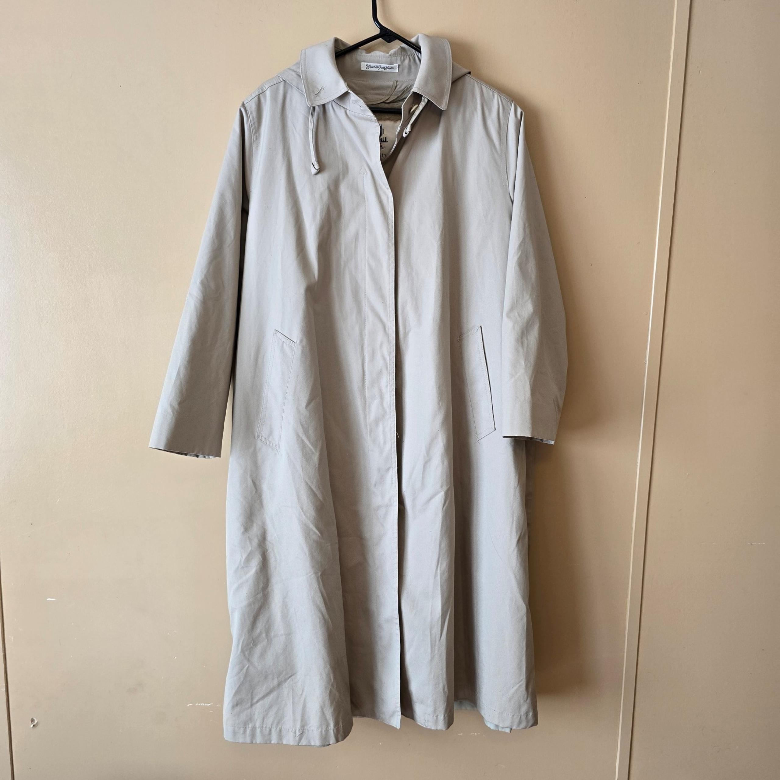 14 Misty Harbor Fur Lined Trench Coat with hat and belt, fur liner zips off. Exc