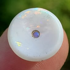 Vintage Hand Carved Precious Opal Button, Coober Pedy, Australia