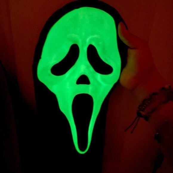 GEN 1 Scream Fun World Div Mask Glow In Dark Multi Dot Authentic 90's Halloween