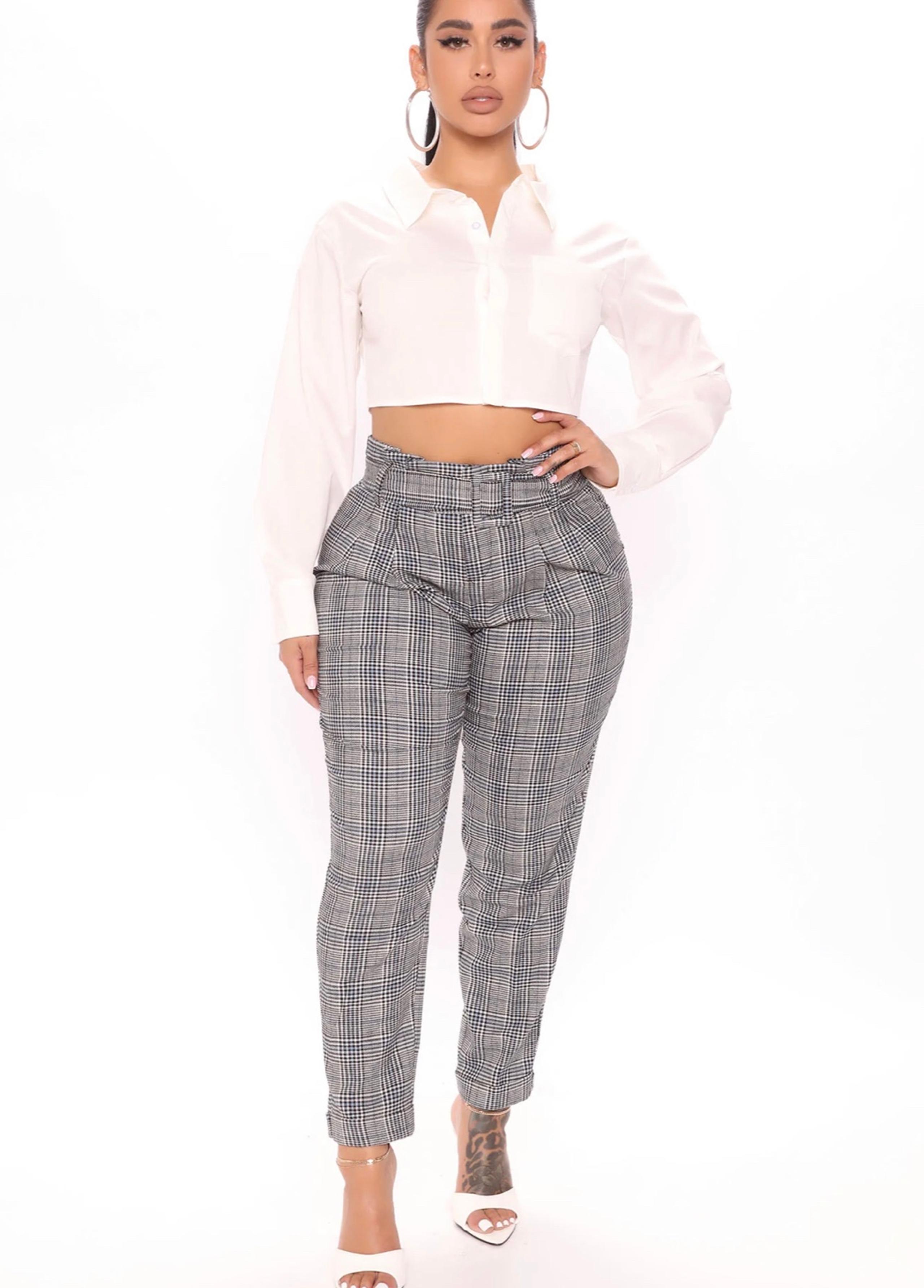 Fashion nova high waist, plaid pants