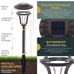 SUNCKET Solar Lights Outdoor Waterproof 8 Pack Super Bright Solar Garden Ligh...