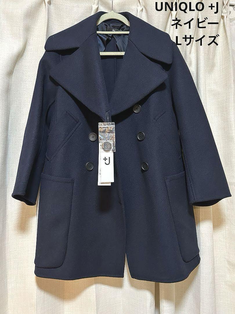 【Brand New】UNIQLO +J Double-Faced Peacoat, Navy, Size L