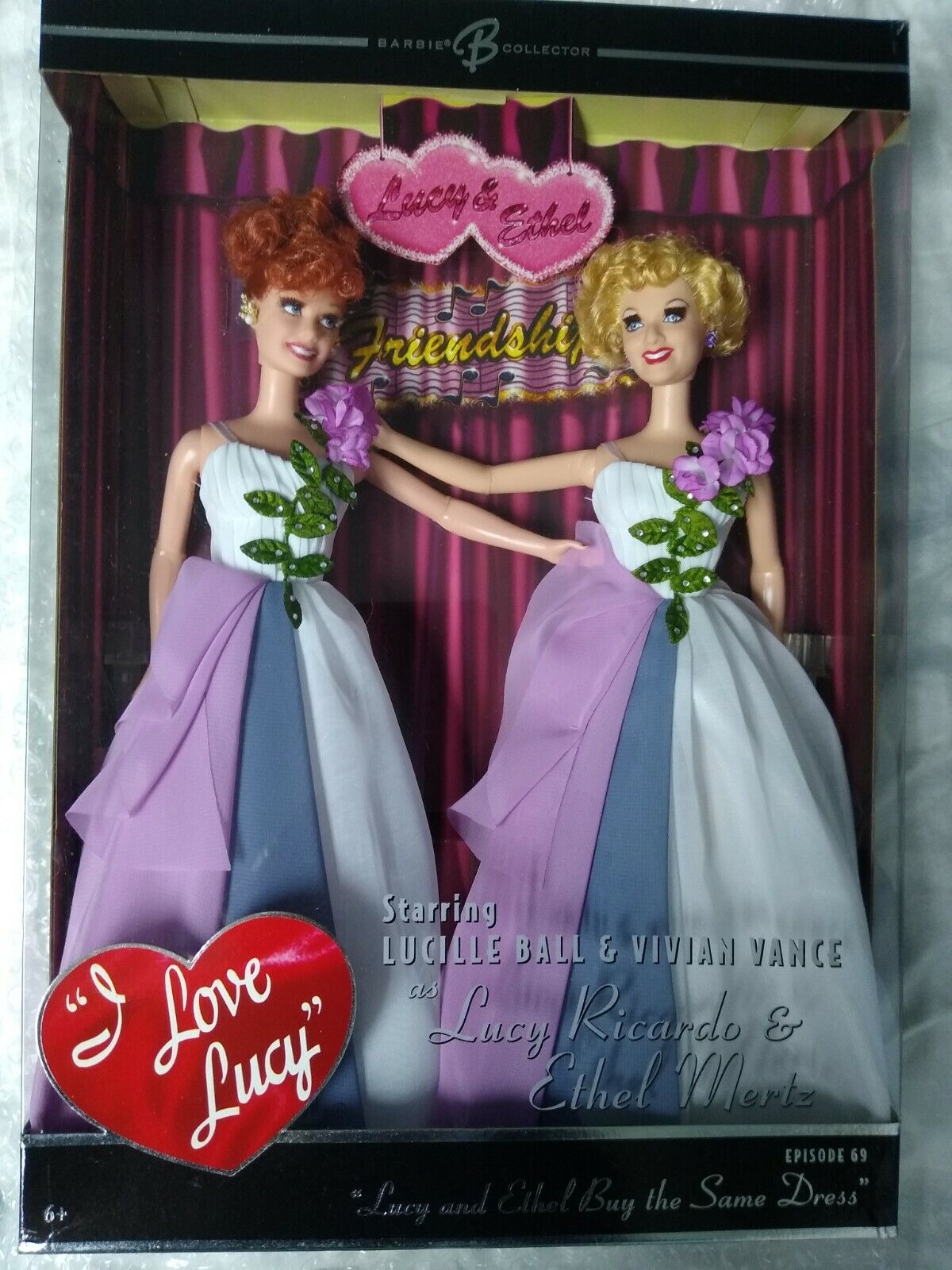 BARBIE Lucy Ethel Buy the Same Dress Dolls 2007 Mattel NRFB Episode 69