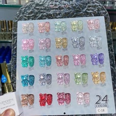 Diamond Gel nails set of 24 colors