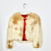Vintage Curly Fur Cream and Tan Jacket. Satin Lining-No tags.