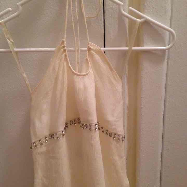 Express embellished halter top