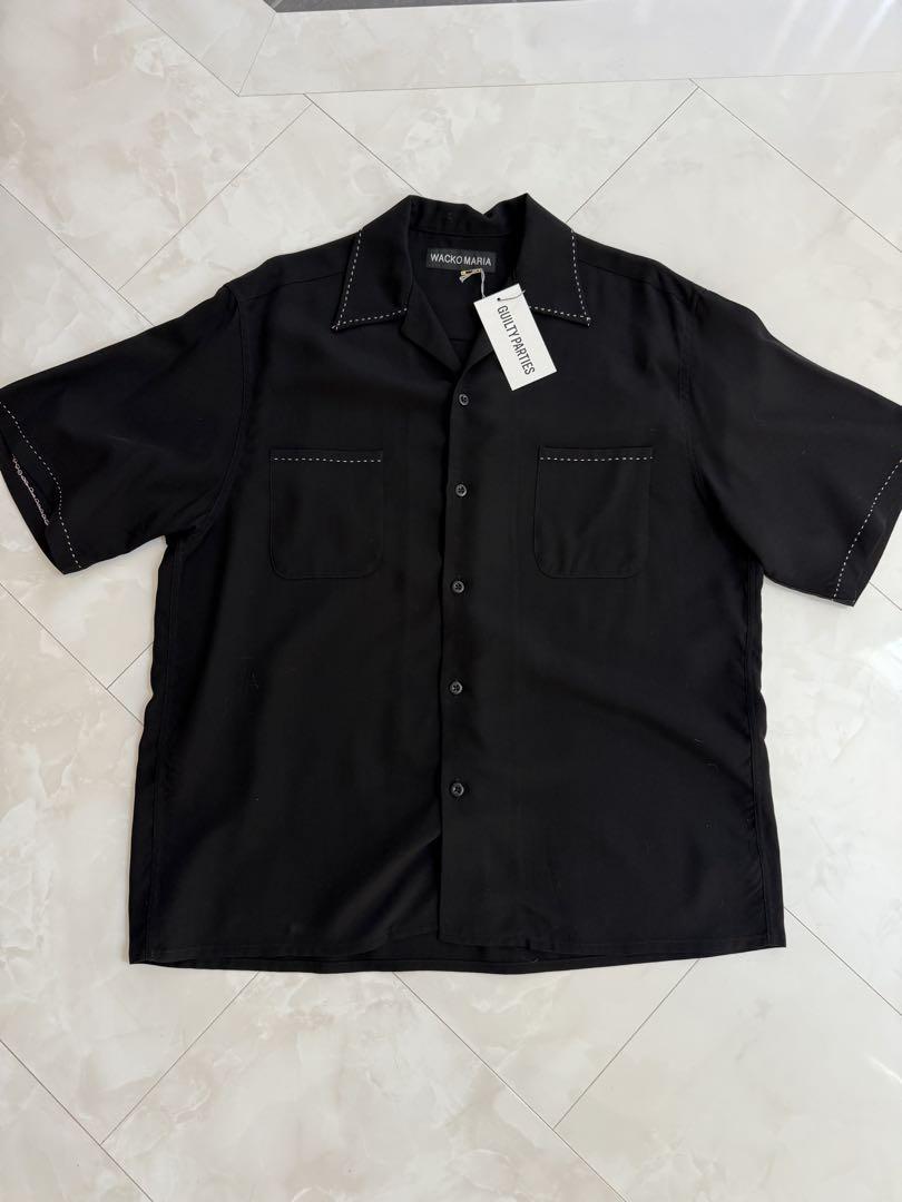 Sold out immediately! WACKO MARIA New 25/SS Black Shirt, worn by Fuma Kikuchi, Brand New L Size.