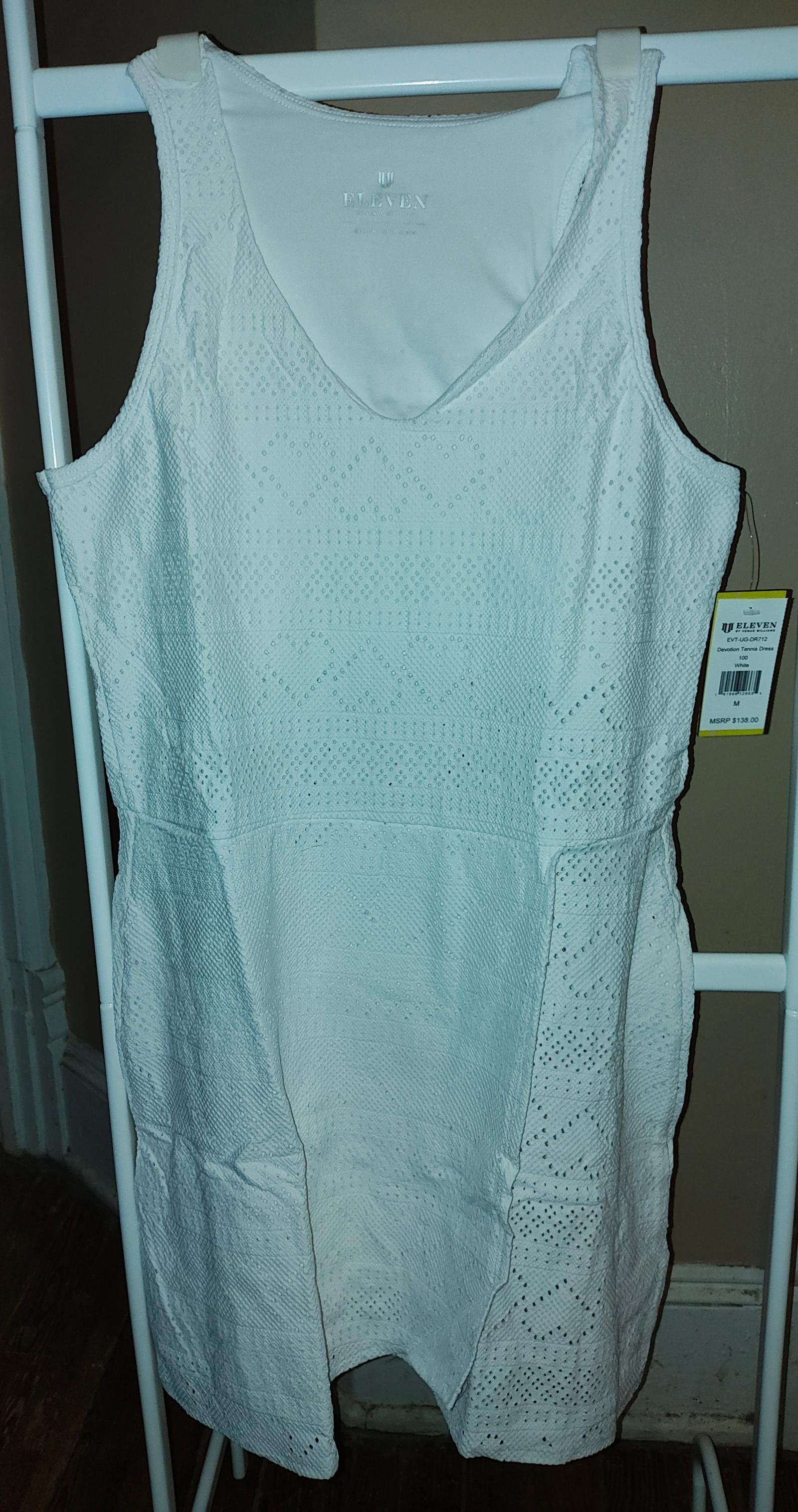 NWT Eleven venus williams dress devotion white M - sheer