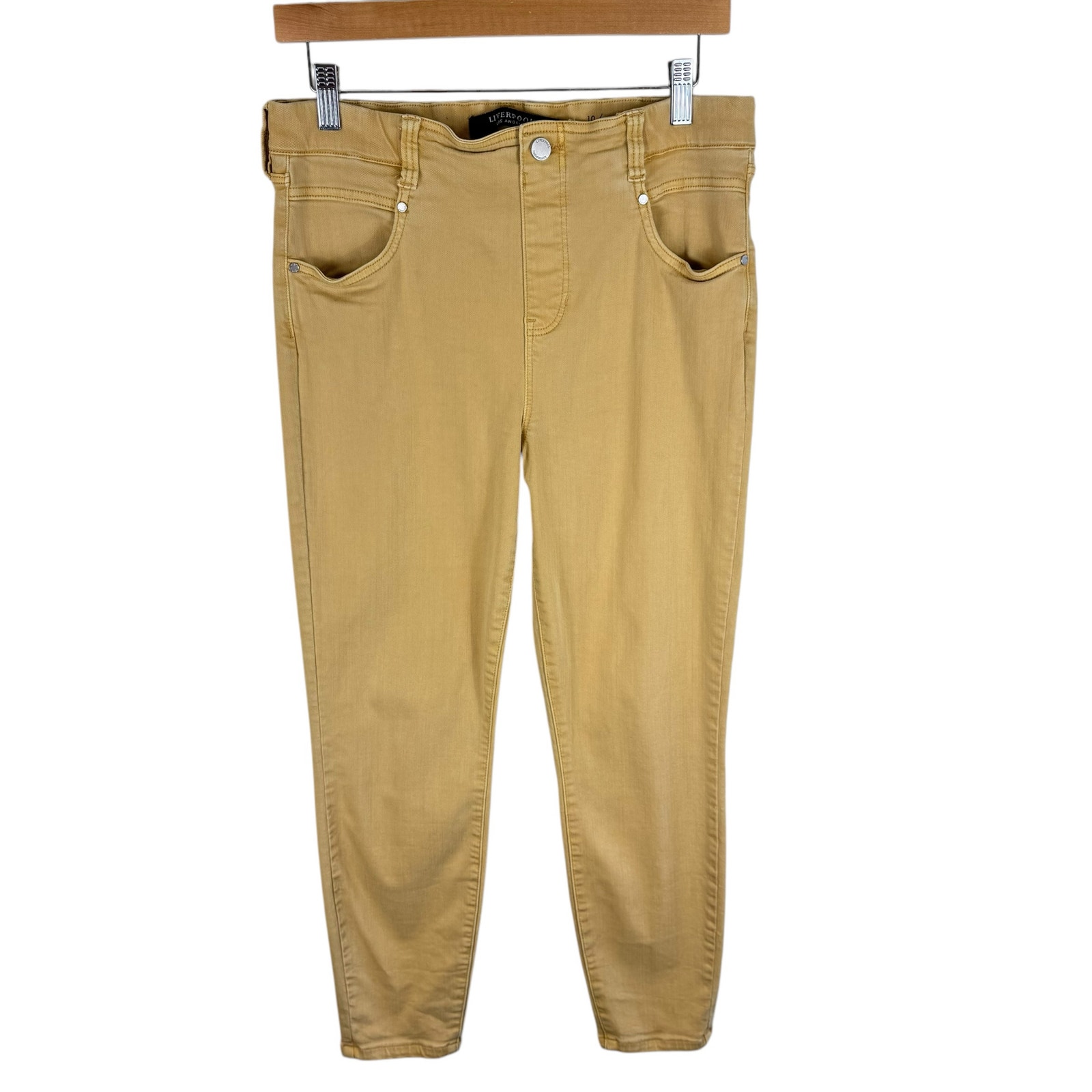 Liverpool Los Angeles Yellow Golden Glow The Skinny Crop High Rise Jeans 10 30