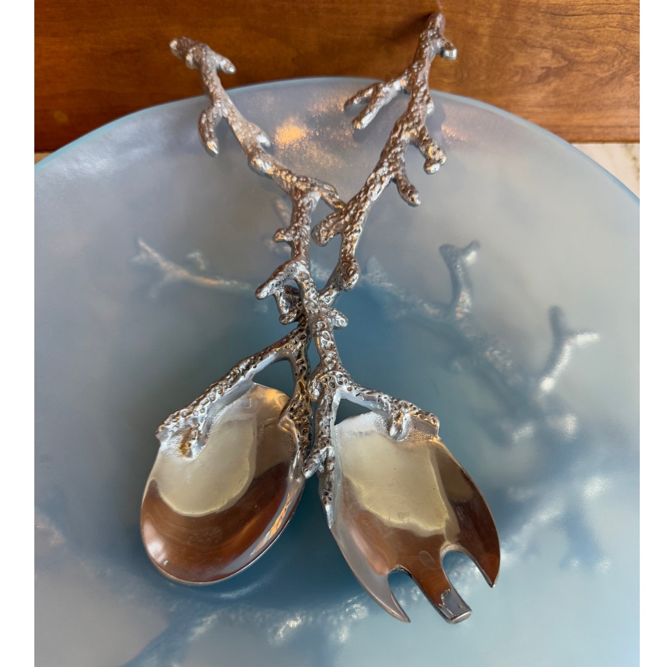 Mariposa Coral Salad Server Utensil Set