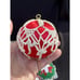 6 Vtg Folded Fabric Quilted & Crocheted Christmas Ball Ornaments Farmhouse -S76