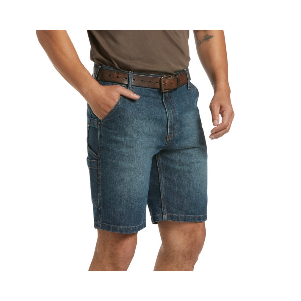 Ariat M4 Rebar DuraStretch Denim Utility Short Relaxed Straight 32
