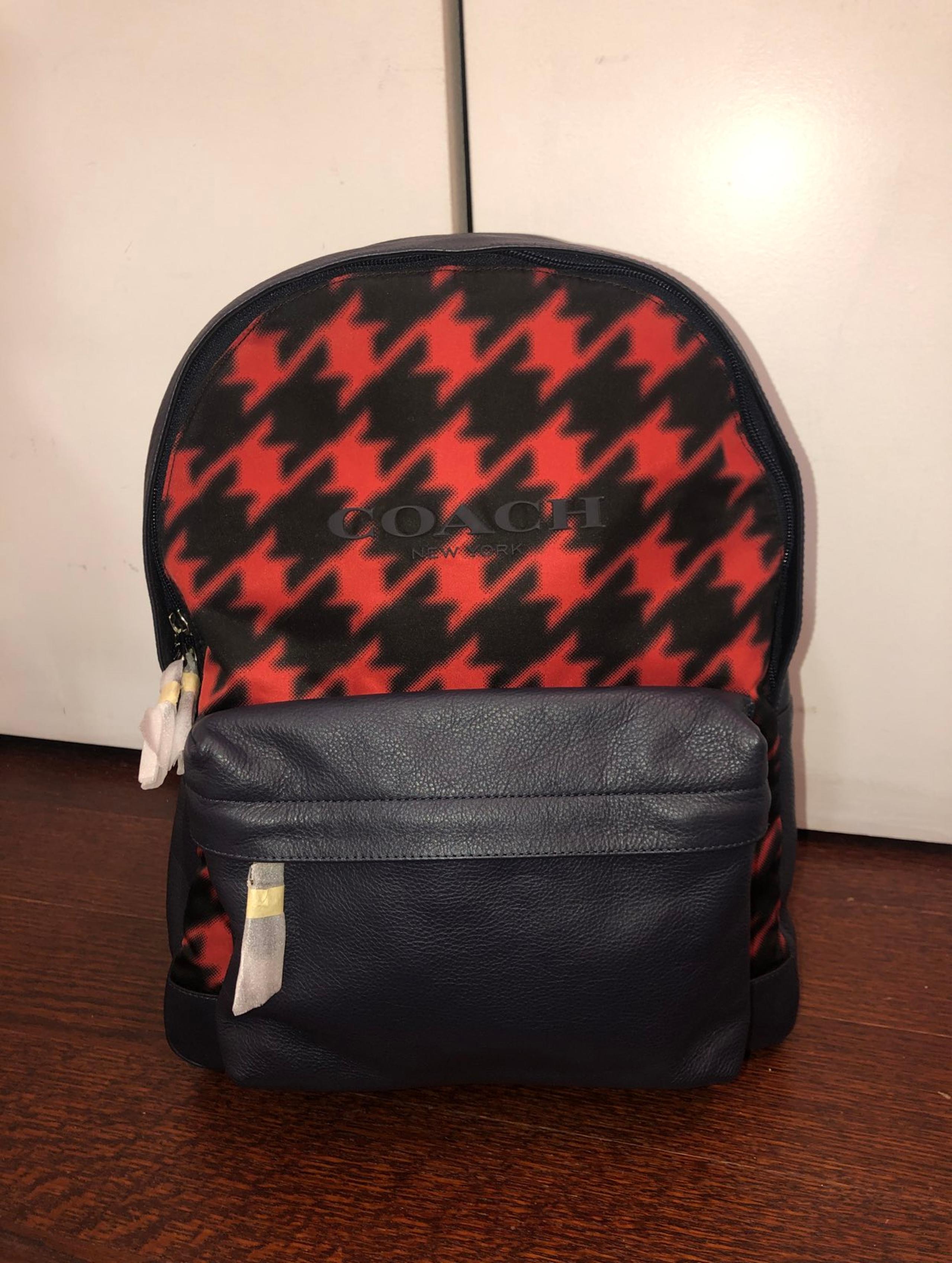 Coach houndstooth backpack F71755