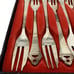 Vintage MCM 1950s Polish Silver Plated Cocktail Forks set of 6