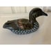 Vtg Hand Painted Wooden Duck Fowl Tabletop Sculpture ~ Peoples Republic of China