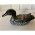 Vtg Hand Painted Wooden Duck Fowl Tabletop Sculpture ~ Peoples Republic of China