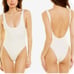 NWOT WeWoreWhat Women’s Scoop One-piece in Off White – Sz Large