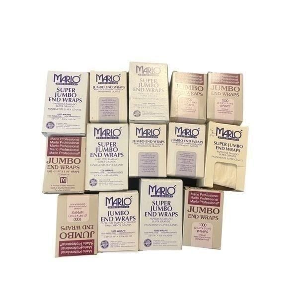 14 x Marlo Professional Vtg NOS Jumbo & Super Jumbo End Wraps Perm x 1000 Each